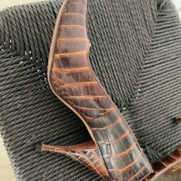 Vintage impeccable crocodile Andrew Geller size 6A - narrow feet - Picture 6 of 9